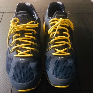 Blue and yellow AirMax Nike